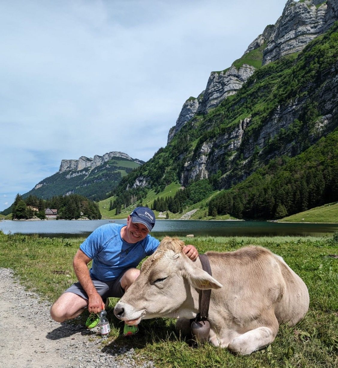 Dr Oldendorf with livestock